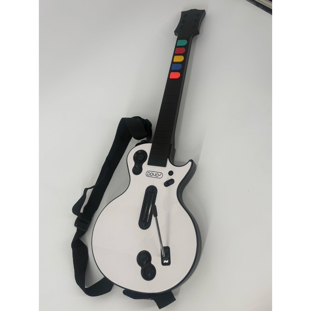 DOYO Wireless Guitar Controller for PS3 Guitar Hero White (No Dongle) Tested